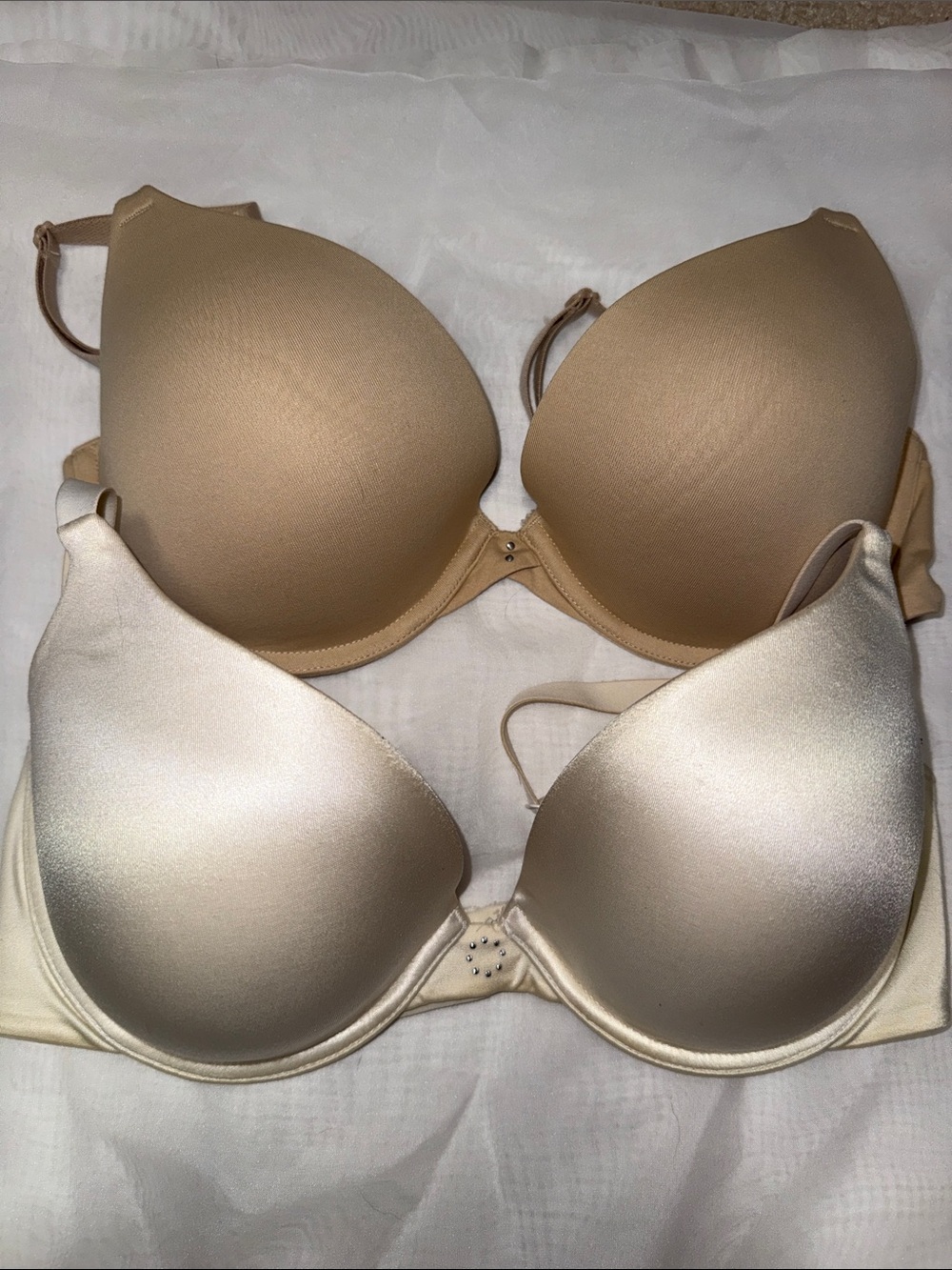 2 Underwire Push Up Demi Bras